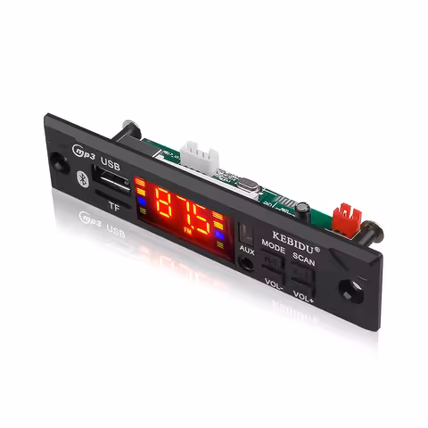 Auto MP3 Bluetooth modulis 12V ar USB, SD karti, FM radio un tālvadību – Universāls atskaņotājs