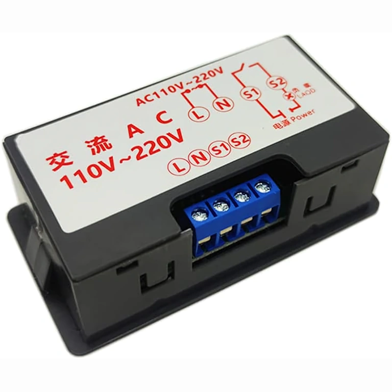 Taimerēta releja modulis ar cilpas funkciju – aizmugures skats Moduļa aizmugures attēls ar ciklisku (loop) taimerfunkciju