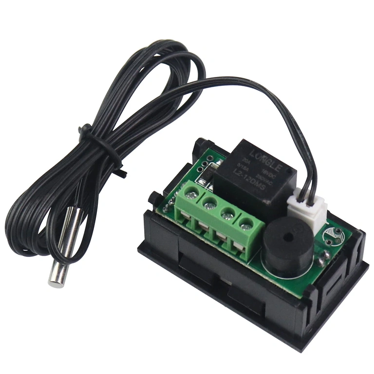 12V releja termostats Termostats ar releju apkures un dzesēšanas kontrolei 12V