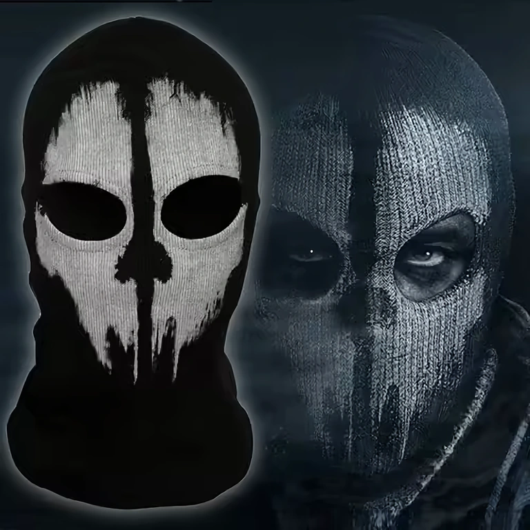 Termiskā Call of Duty Ghosts maska, ideāli ziemas sportam, slēpošanai un snovbordam