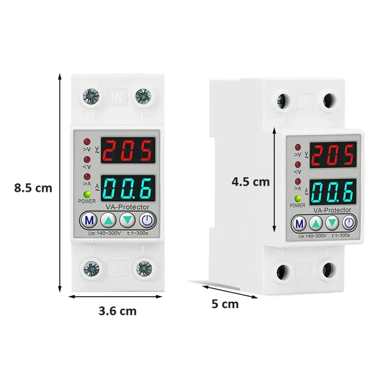 Pārsprieguma un pārsprieguma aizsardzības relejs 220V spriegumam