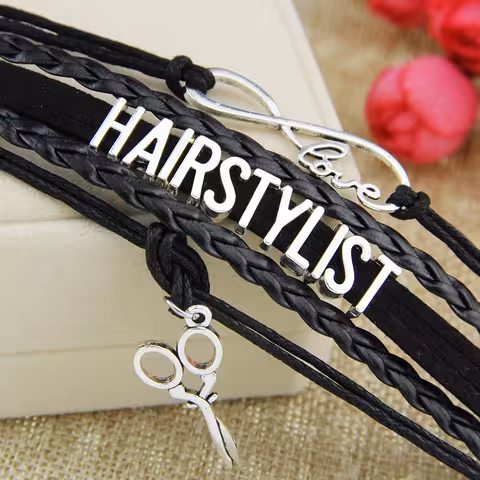Melna ādas hairstylist aproce – Profesionālas friziera, salonu un barber aksesuārs