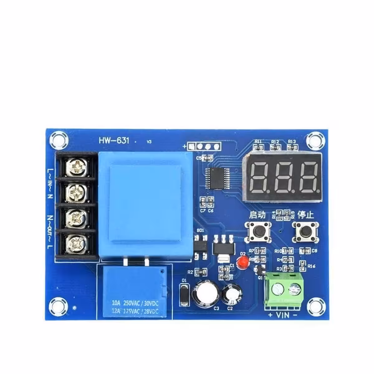 Elektroniskais modulis barošanai 220V akumulatoriem 3.7-120V