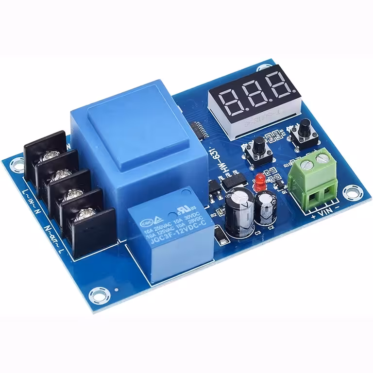 Akumulatoru uzlādes modulis XH-M602, regulējams sprieguma kontrolieris 3.7V–120V 12V, 24V, 48V auto, saules paneļiem un UPS