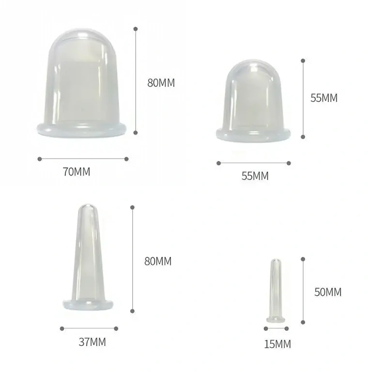 4 silikona ventužu komplekts ķermenim un sejai 4 silikona ventūzas dažādi izmēri universālai lietošanai