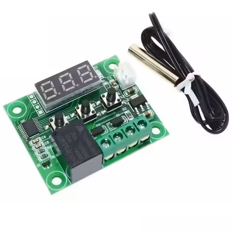 Universāls digitālais termostats 12V W1209 ar 20A releju un sensoru temperatūras kontrolei