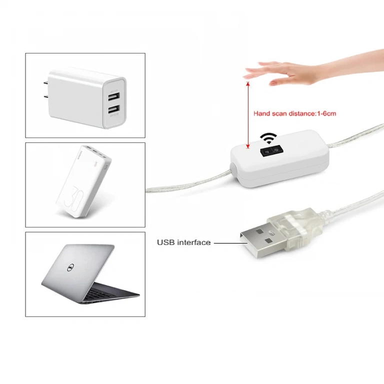 Iekštelpu LED lente ar sensoru Auksti balta LED lente ar tuvuma sensoru