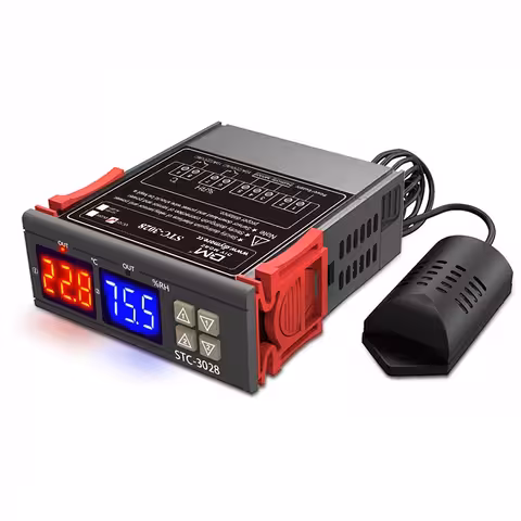 Digitālais higrostata termostats STC-3028 220V ar mitruma sensoru