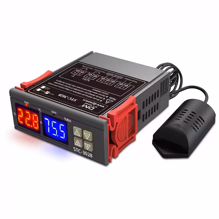 Digitālais higrostata termostats STC-3028 220V ar mitruma sensoru