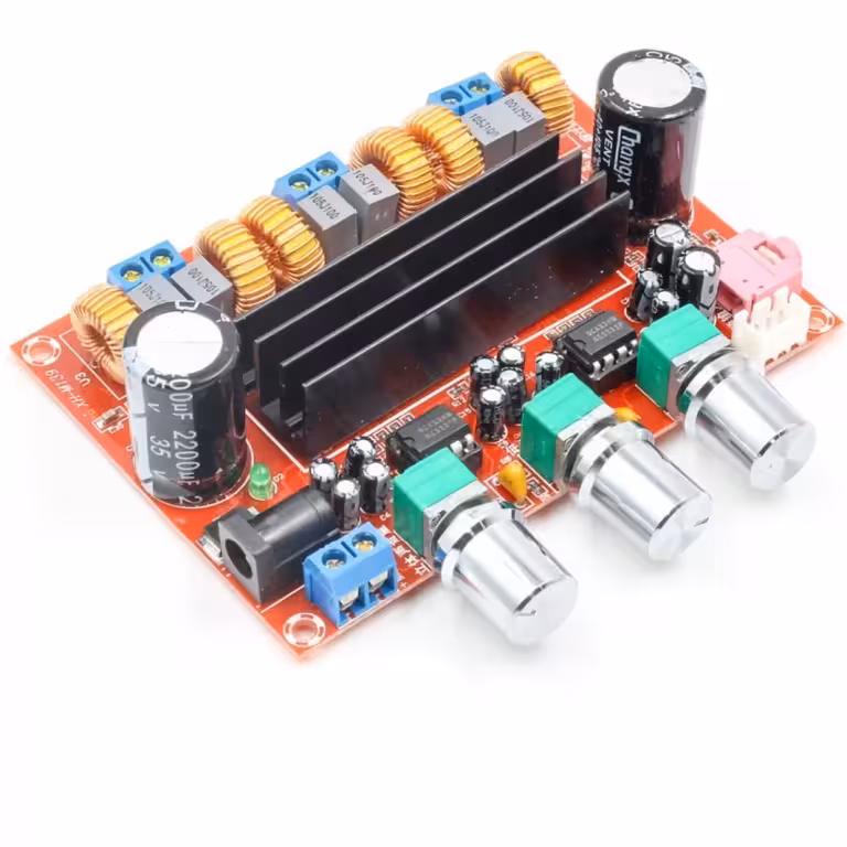 Stereo pastiprinātājs 2.1 TPA3116D2 – 2x50W + 100W subwoofers, D klase, audio modulis