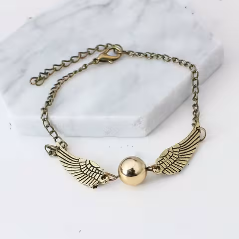 Harry Potter aproce Golden Snitch & Deathly Hallows – zelta / sudraba, maģiska dāvana faniem