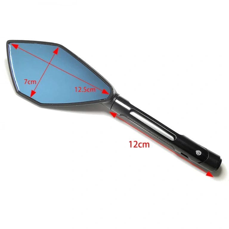 Melni stūres spoguļu komplekts Eleganti spoguļi ar izturīgu stiprinājumu jebkuram motociklam