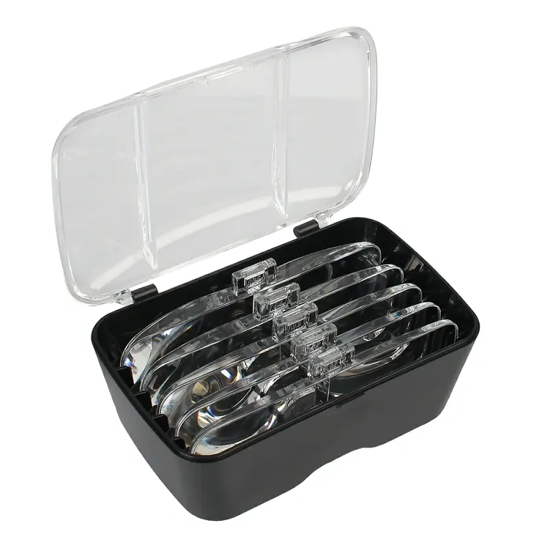 Palielināmās brilles ar futrāli un lēcu tīrīšanas drāniņu