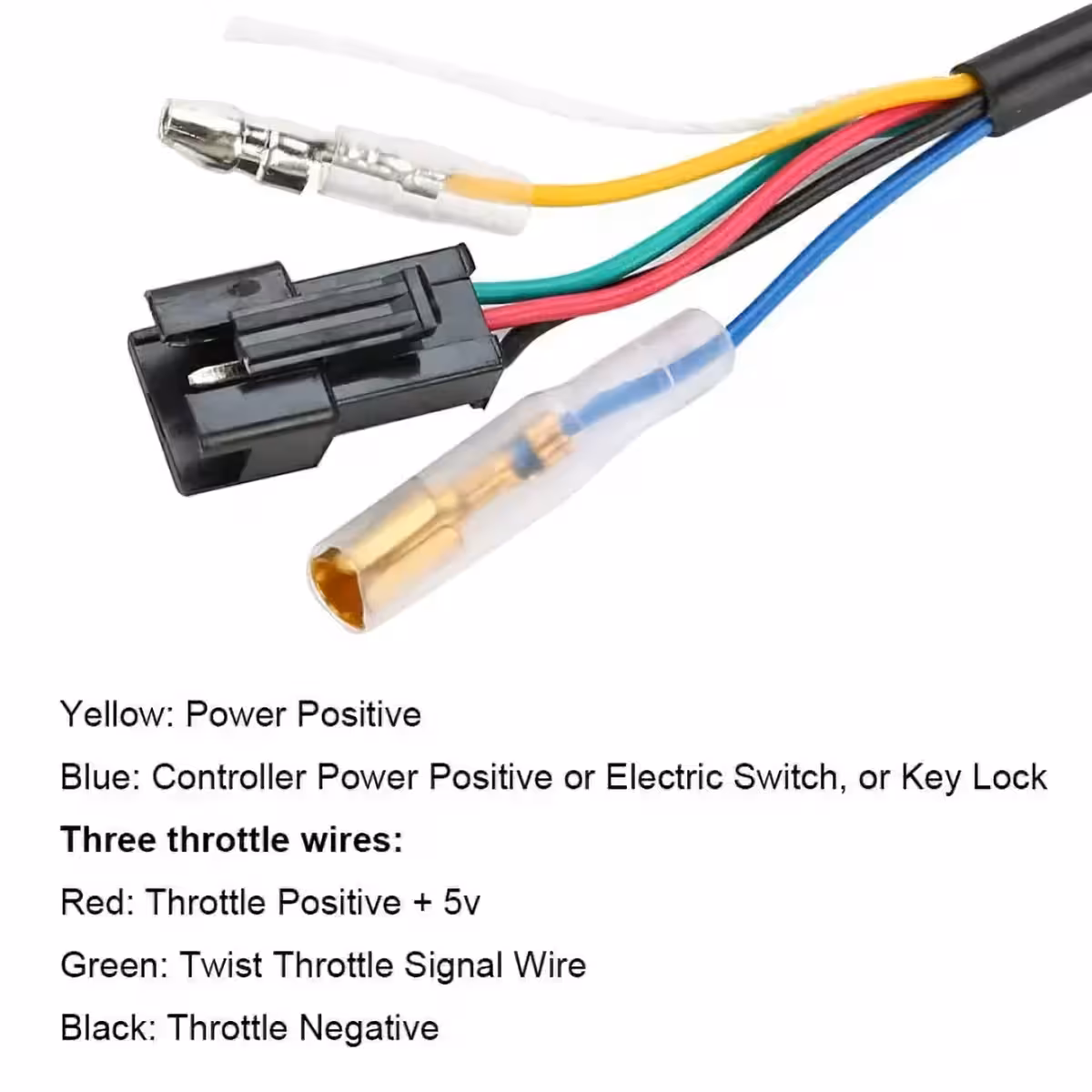 Vadu shēma elektriskā velosipēda akseleratora sviras uzstādīšanai 12V-72V