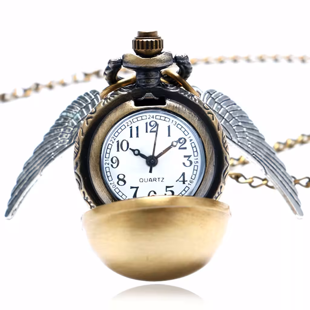 Kabatas pulkstenis ar ķēdi – Harry Potter Golden Snitch Quidditch (Quartz)