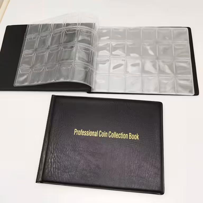 Monētu kolekcionēšanas albums – ietilpība 240 monētām
