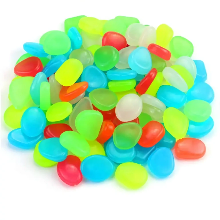 Fosforescenti dekoratīvi akmeņi ainavu un dizaina projektiem