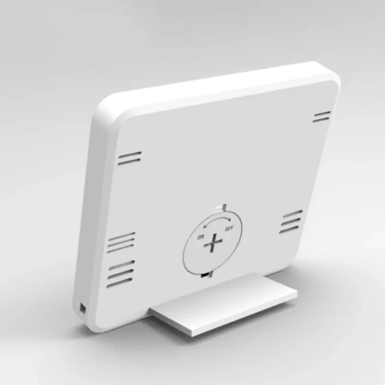 Balta ierīce temperatūras un mitruma mērīšanai Digitālais termometrs un higrometrs ar kompakta dizaina un baltu krāsu