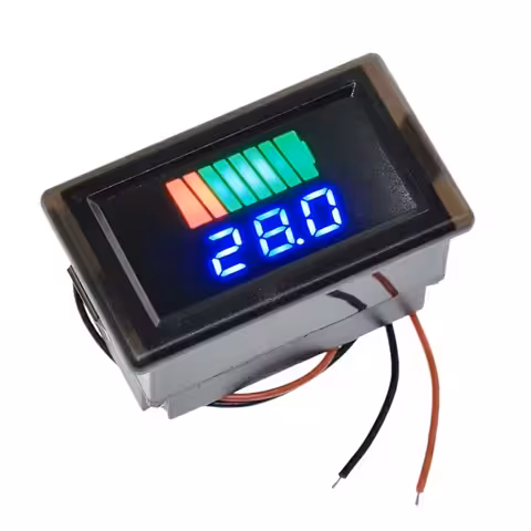 Akumulatora stāvokļa indikators 12V–72V – LED voltmetrs auto, moto, velosipēdiem, skūteriem