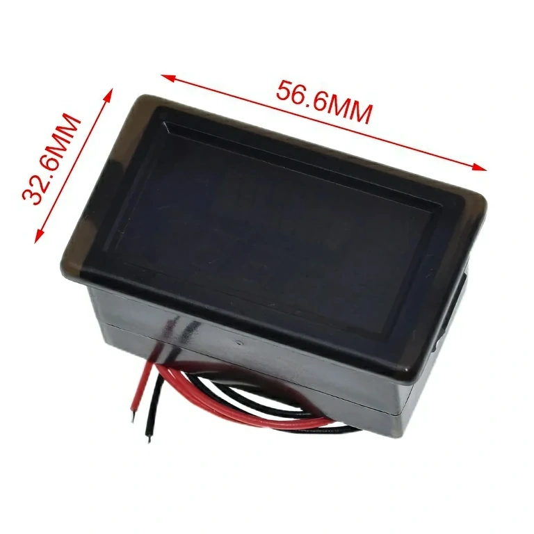 Ūdensizturīgs voltmetrs baterijām 12V-72V Sprieguma indikators auto, moto, velosipēdam, skrejritenim – ūdensizturīgs un kompakts
