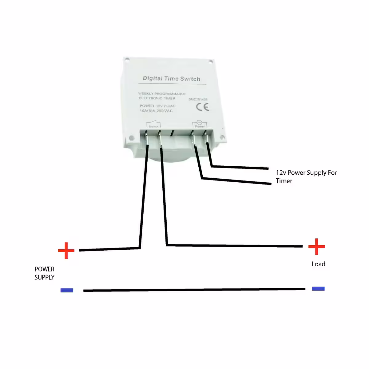 12V taimeris laistīšanas, ventilatoru vai gaismas vadībai lauksaimniecībā