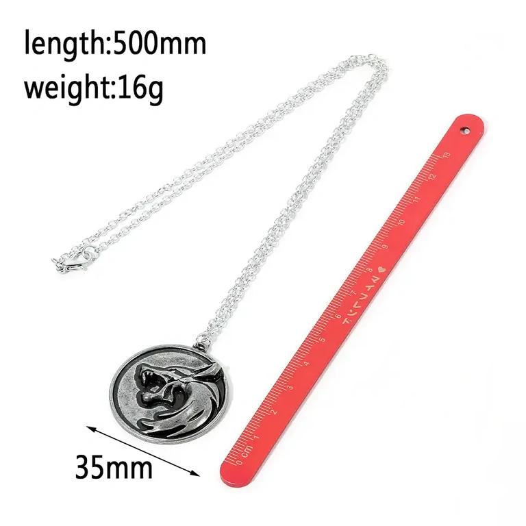 Dāvanu komplekts ar Witcher tēmu, vilka galvas piekariņi, augsta kvalitāte