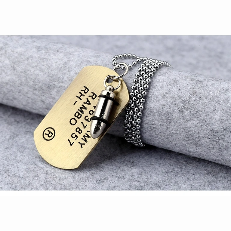 Dog tag plāksne no nerūsējošā tērauda, profesionāls un izturīgs izskats