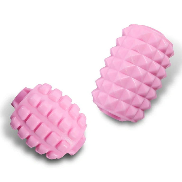 Ergonomiska manuāla masāža ar 5 ruļļiem Ergonomisks muskuļu masāžas aparāts ar silikona ruļļiem pilnīgai masāžai