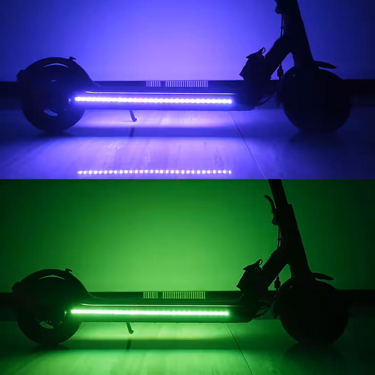 LED apgaismojuma komplekts elektriskajam skūterim – ūdensizturīgas krāsainas lentes ar USB tālvadību