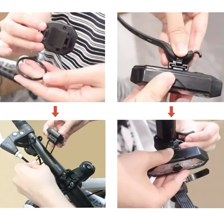 Aizmugures signāllampa velosipēdam ar tālvadības pulti