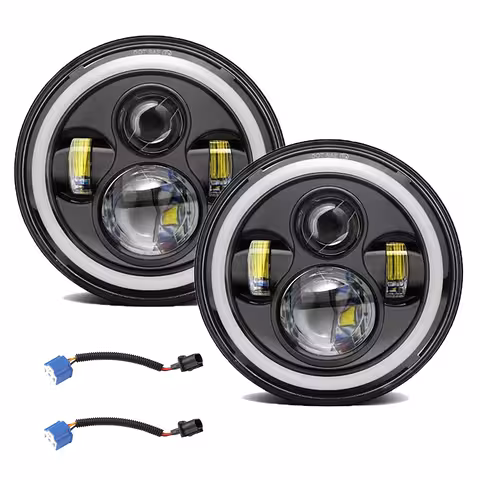 Apaļais LED priekšējais lukturis 7 collas Jeep Wrangler, Suzuki Samurai, Nissan Patrol – augstas veiktspējas auto un moto apgaismojums