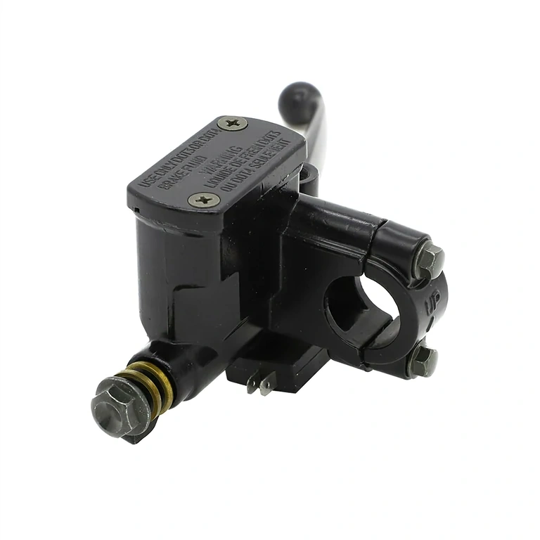 Motocikla labās hidrauliskās bremzes rokturis Labās puses hidrauliska bremžu sviras un sūknis motociklam vai skūterim