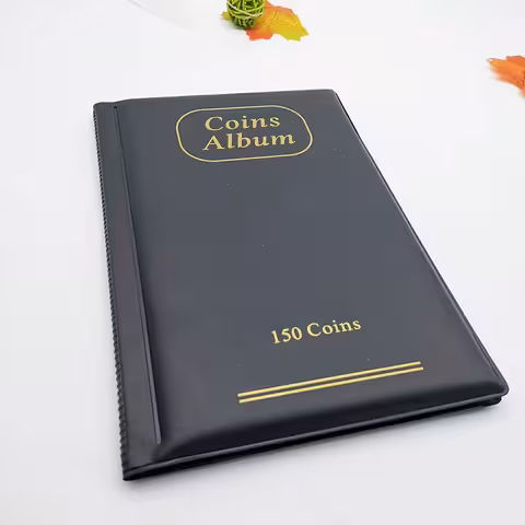 Monētu kolekcijas albums – 150 nodalījumi numismātikai, pastmarkām un žetoniem