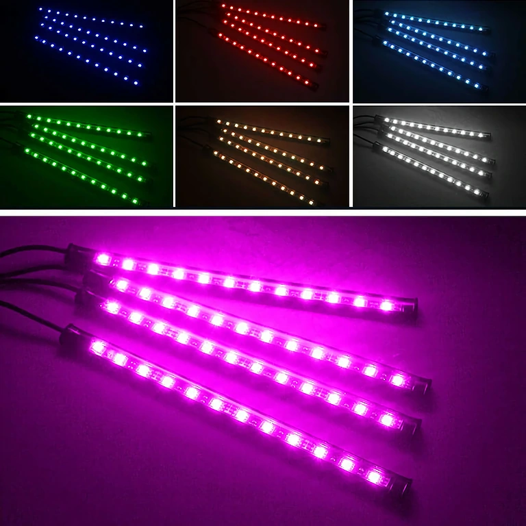 Auto salona ambientālās gaismas RGB ambient apgaismojums komfortablai auto atmosfērai