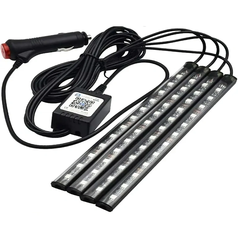 RGB LED lenta ar kontrolieri auto salonam RGB LED lenta ar kontrolieri auto interjeram