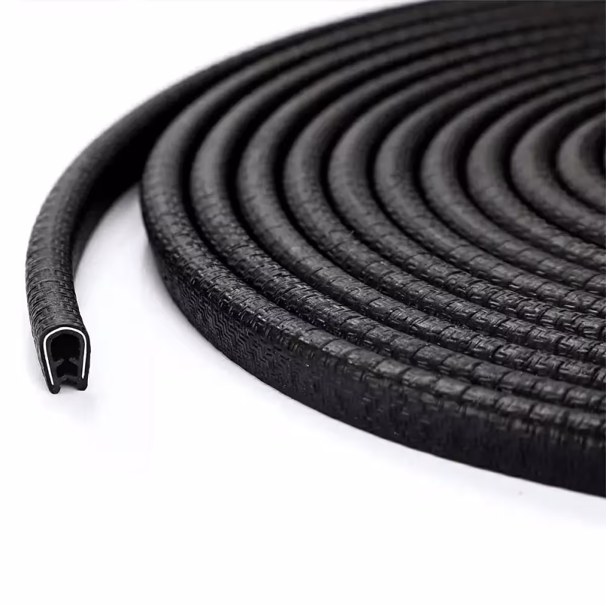 Melna elastīga rubera aizsardzības lente automašīnas durvīm