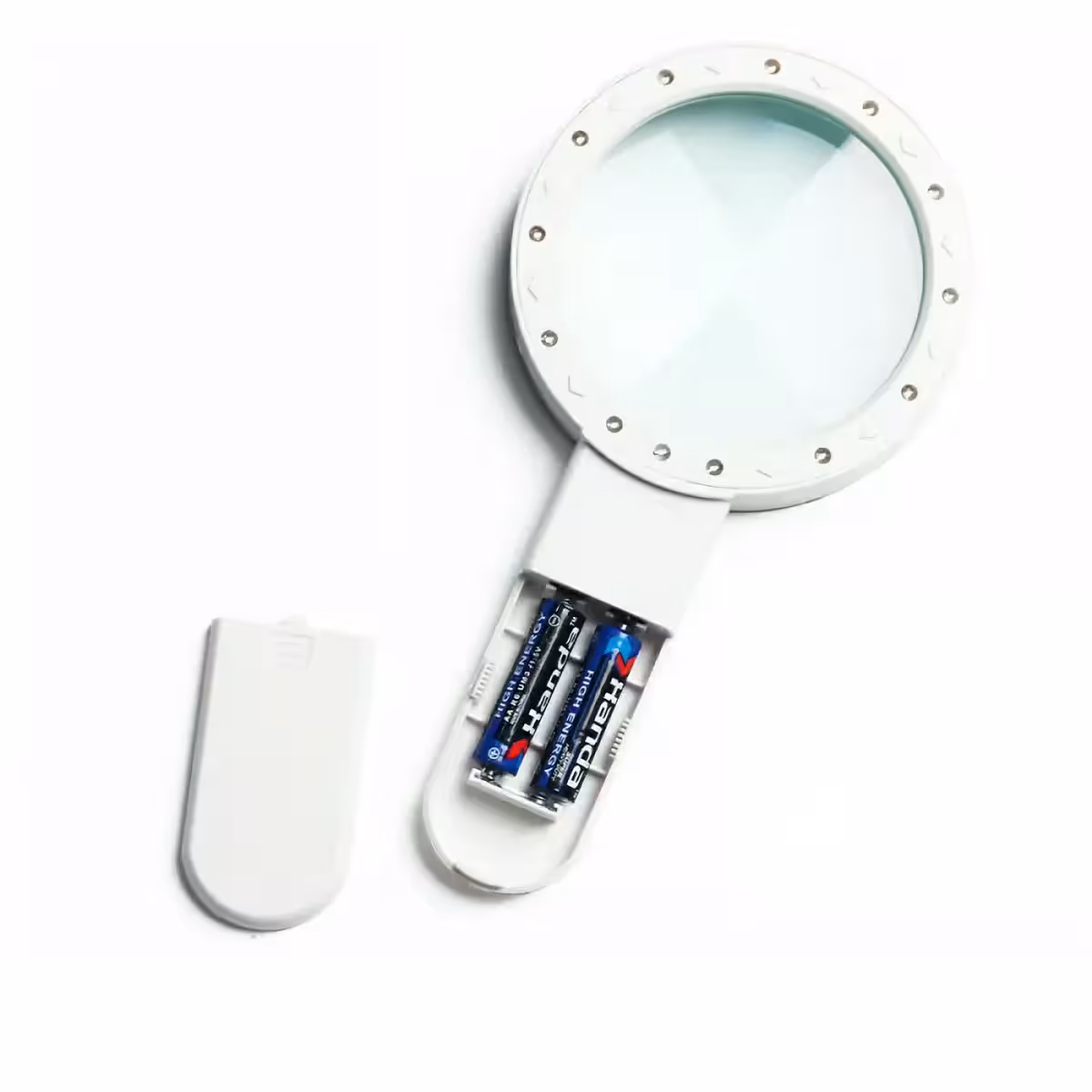 Ergonomiska lupa ar ērtu rokturi un spēcīgu apgaismojumu