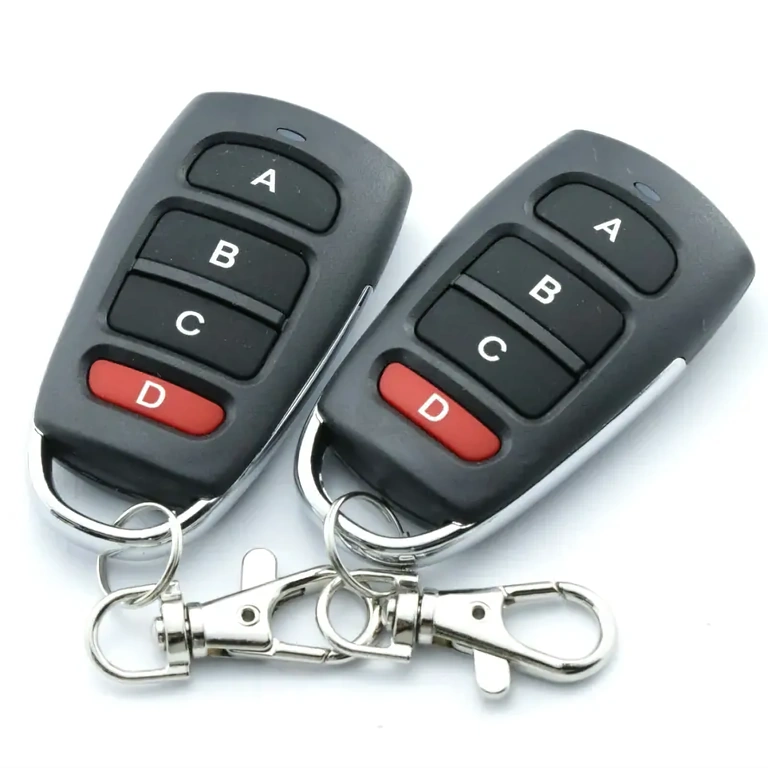 Radio tālvadība ar 4 pogām bezvadu kontroles sistēmām.