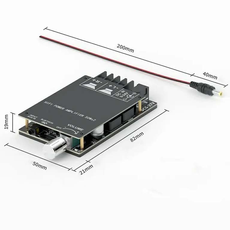 Kompakts Hi-Fi digitālais stereo pastiprinātājs 2x50W.