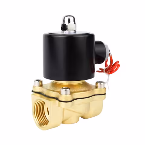 Elektromagnētiskais vārsts 220V 1/2 collas, normāli slēgts – ūdens, gaiss, eļļa – varš, NBR blīvējums