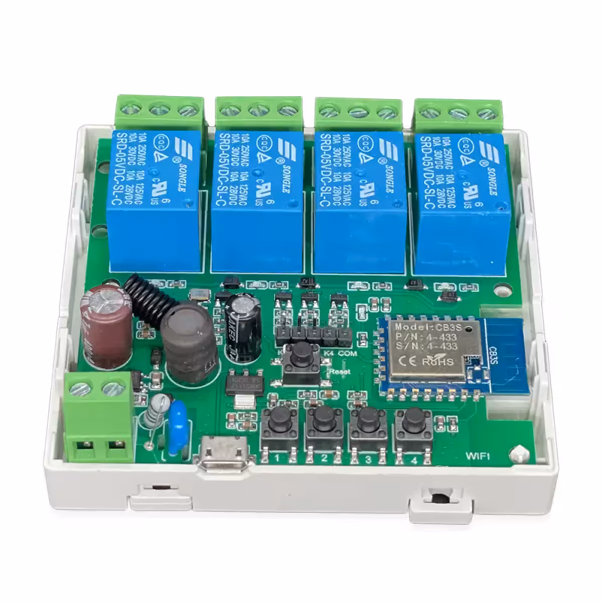 Bezvadu releja modulis, saderīgs ar RF 433MHz, attālināta kontrole caur lietotni