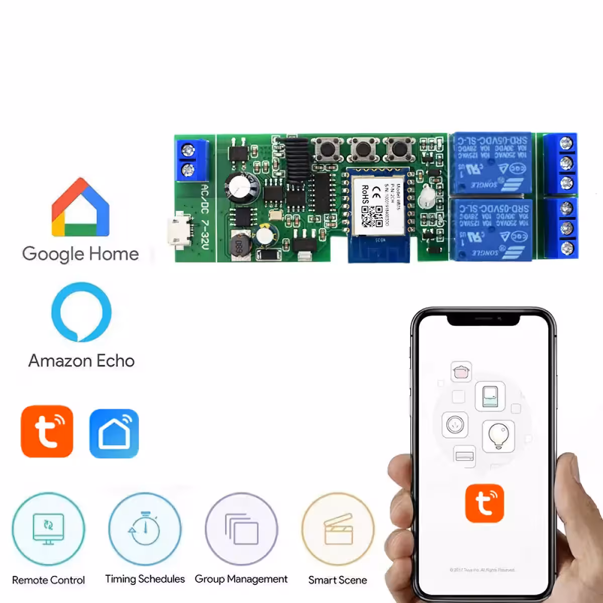 Attālināta WiFi releja moduļa kontrole caur mobilo lietotni