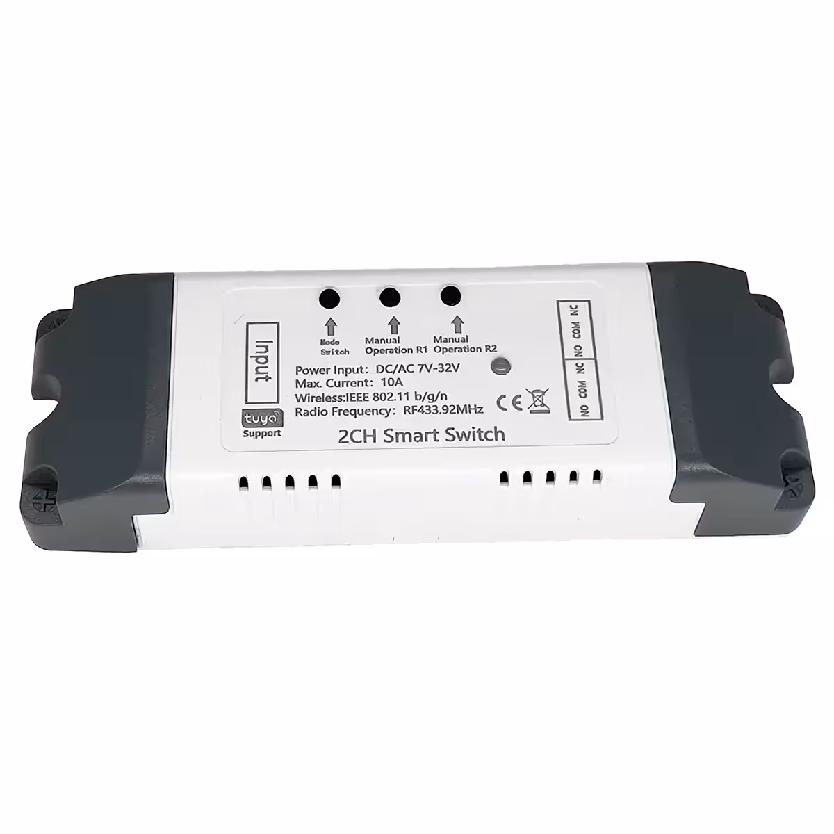 Elektroshēma bezvadu releja modulim ar diviem kanāliem