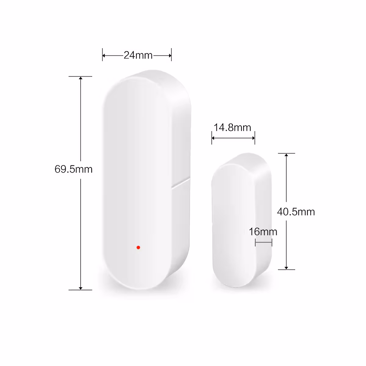 Tuya sensora izmēri un tehniskie parametri