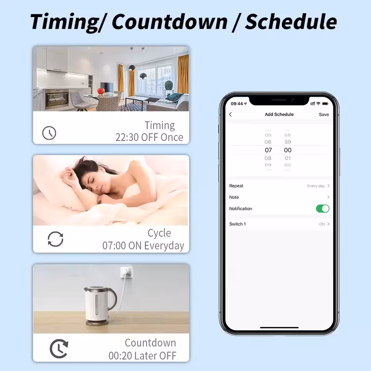 Viedā kontaktdakša ar programmējamu automātisko vadību