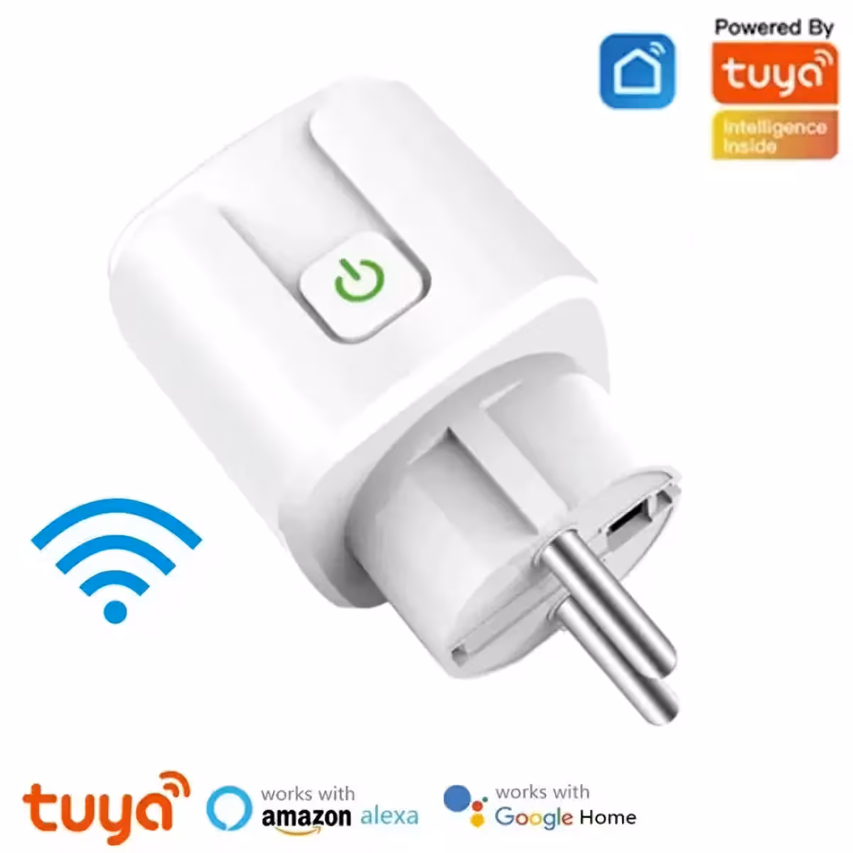 Viedais WiFi kontaktdakša 20A ar enerģijas patēriņa monitoru - priekšējais skats