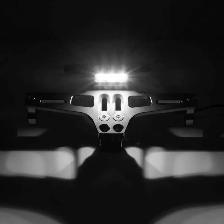 Melns motocikla numura turētājs Numura plāksnes turētājs melnā krāsā, moderns dizains