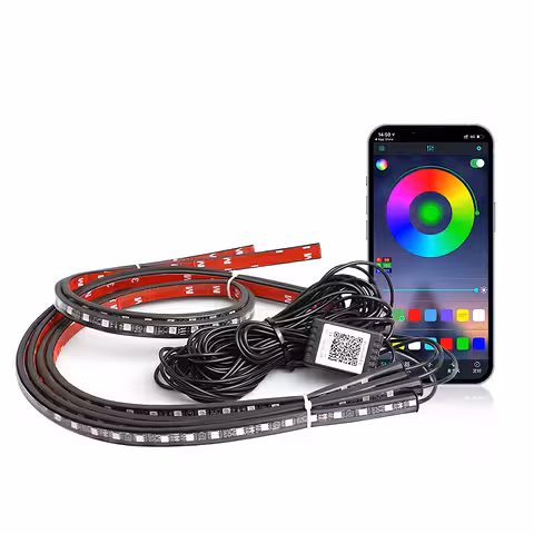 Āra auto RGB LED apgaismojuma komplekts – gaismas lentes zem automašīnas