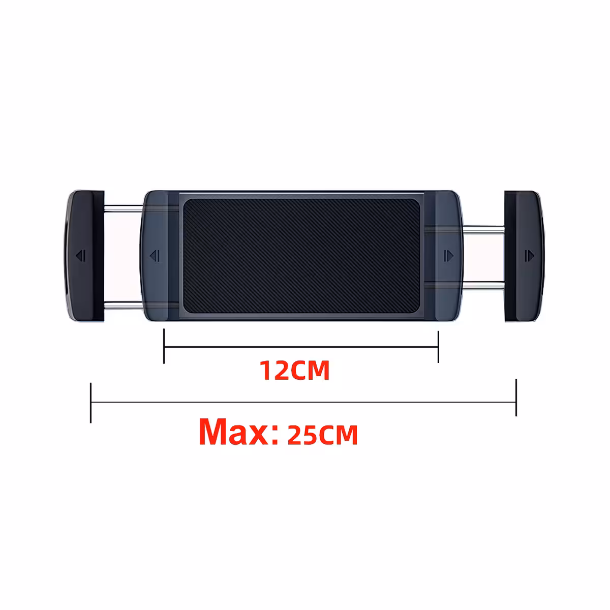 Elastīgs automašīnas turētājs, pielāgojas dažādiem planšetdatoru izmēriem