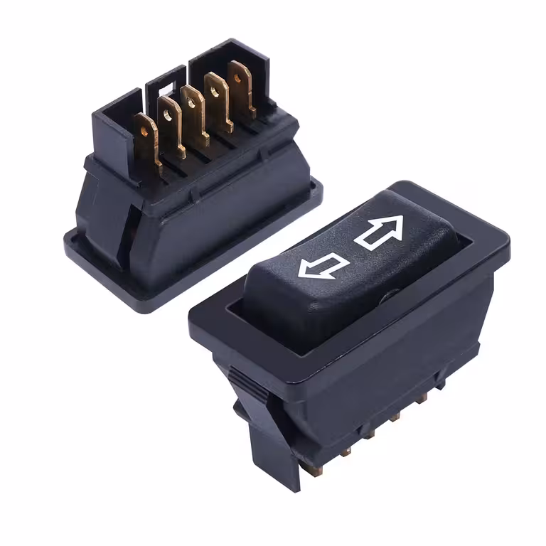 3 pozīciju DPDT slēdzis – motora DC 12V/24V polaritātes maiņai 20A
